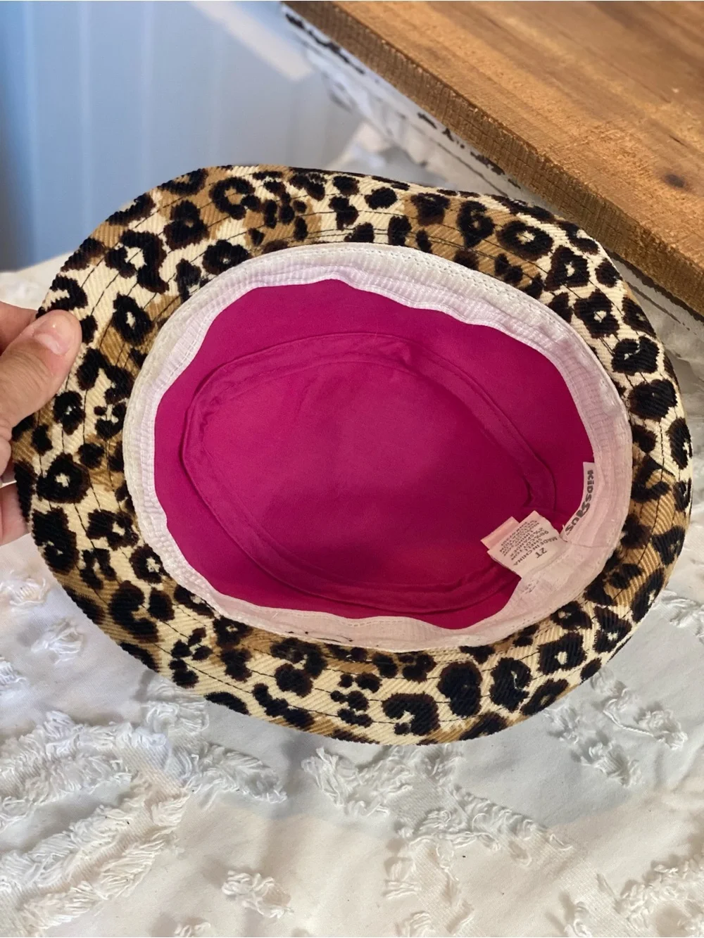 Leopard Print Corduroy Fedora with Black Band